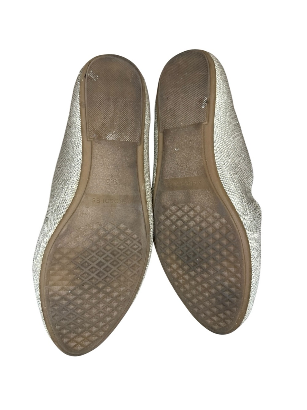 AEROSOLES Women's Tan Gold Thread Knit Mary Jane Flat with Strap - Picture 5 of 6